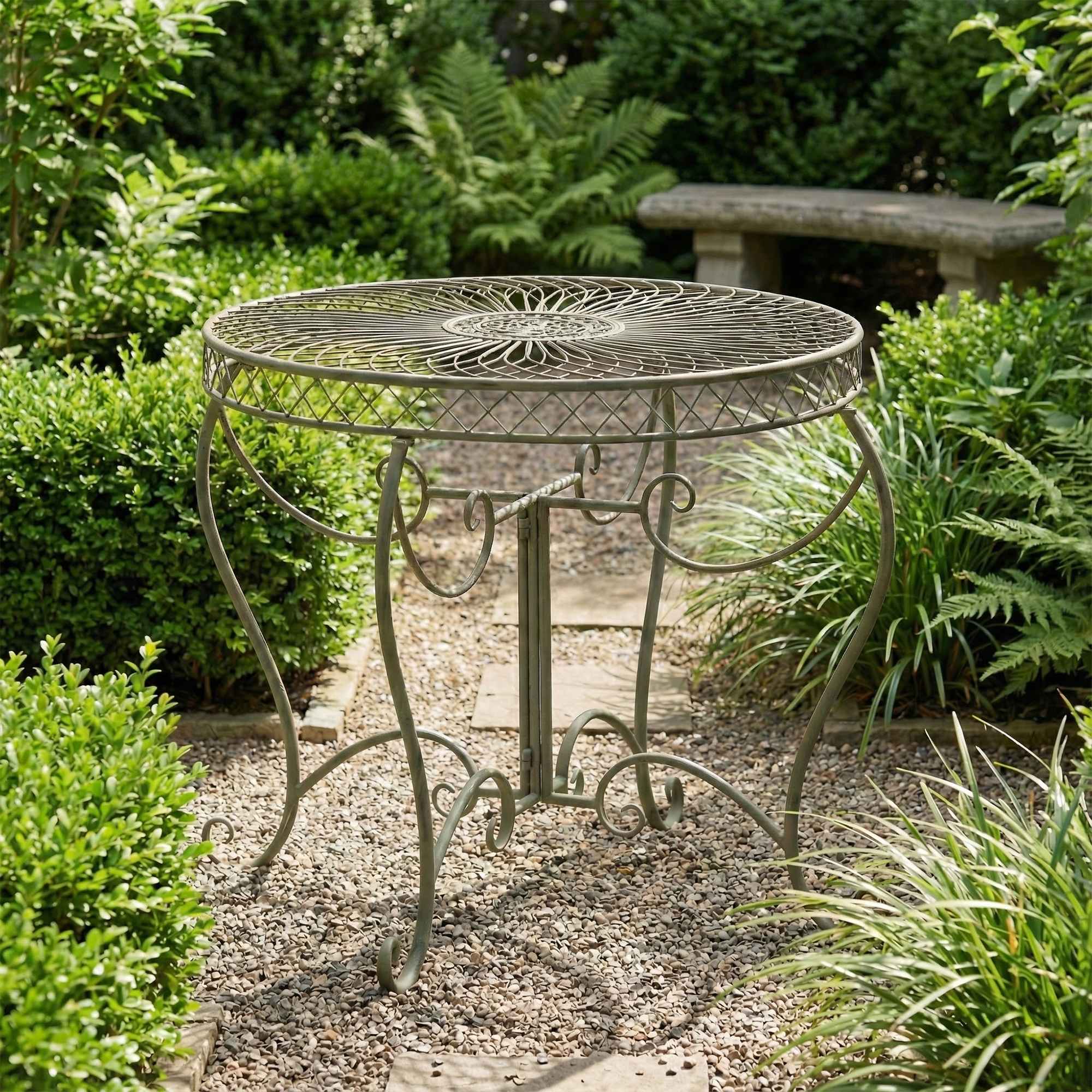 Gartentisch Sheela antik-grün