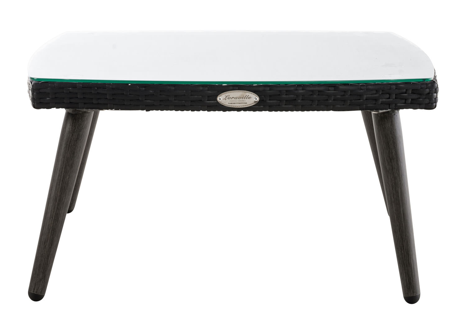 Polyrattan Tisch Ameland schwarz 30 cm