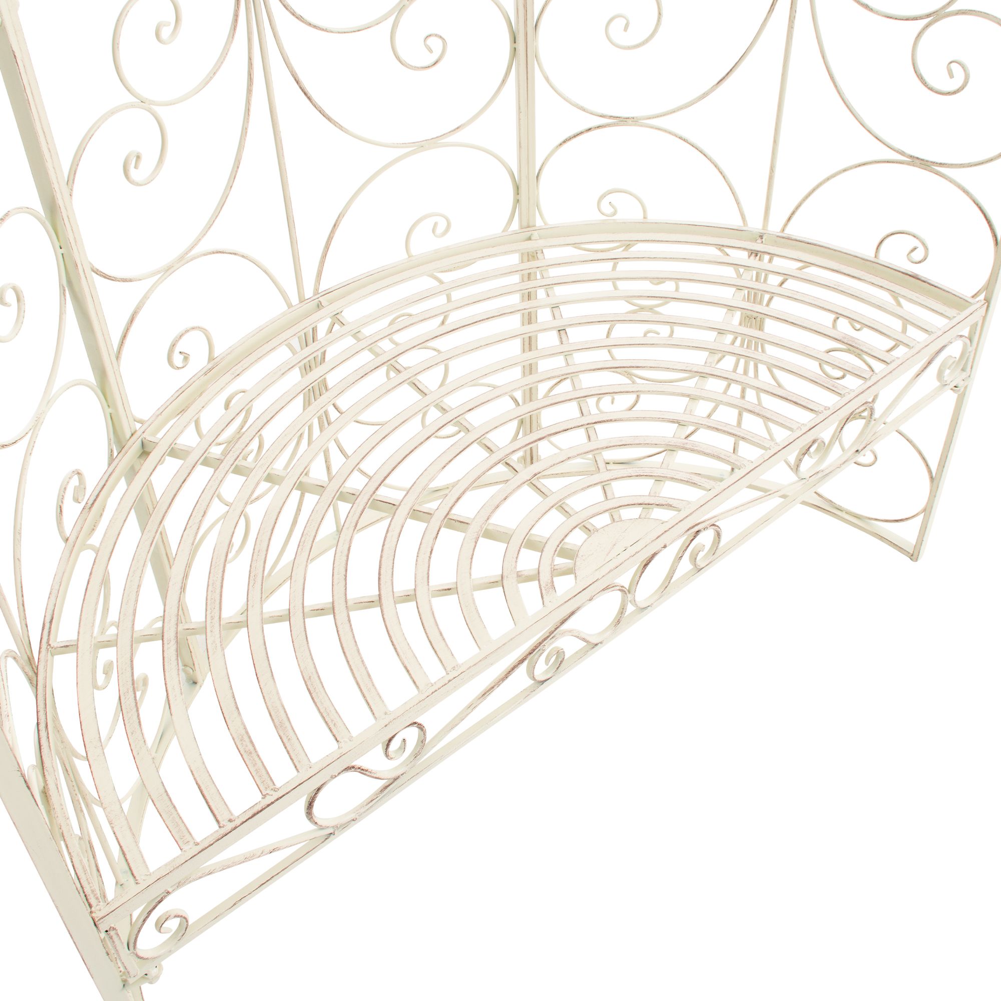 Halbpavillon Rosie mit Sitzbank antik-creme