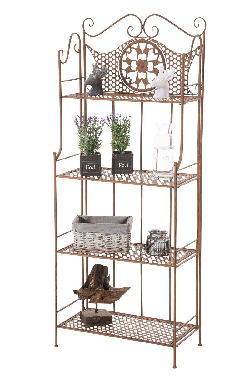 Standregal Anika aus Eisen antik braun