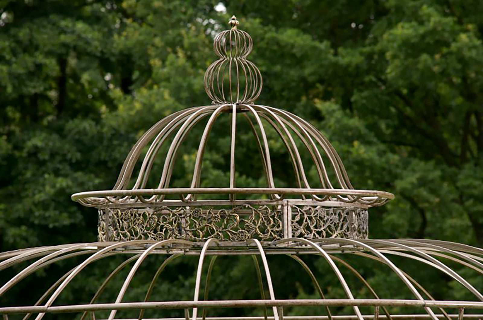 Luxus Pavillon Romantik rund 350 cm bronze