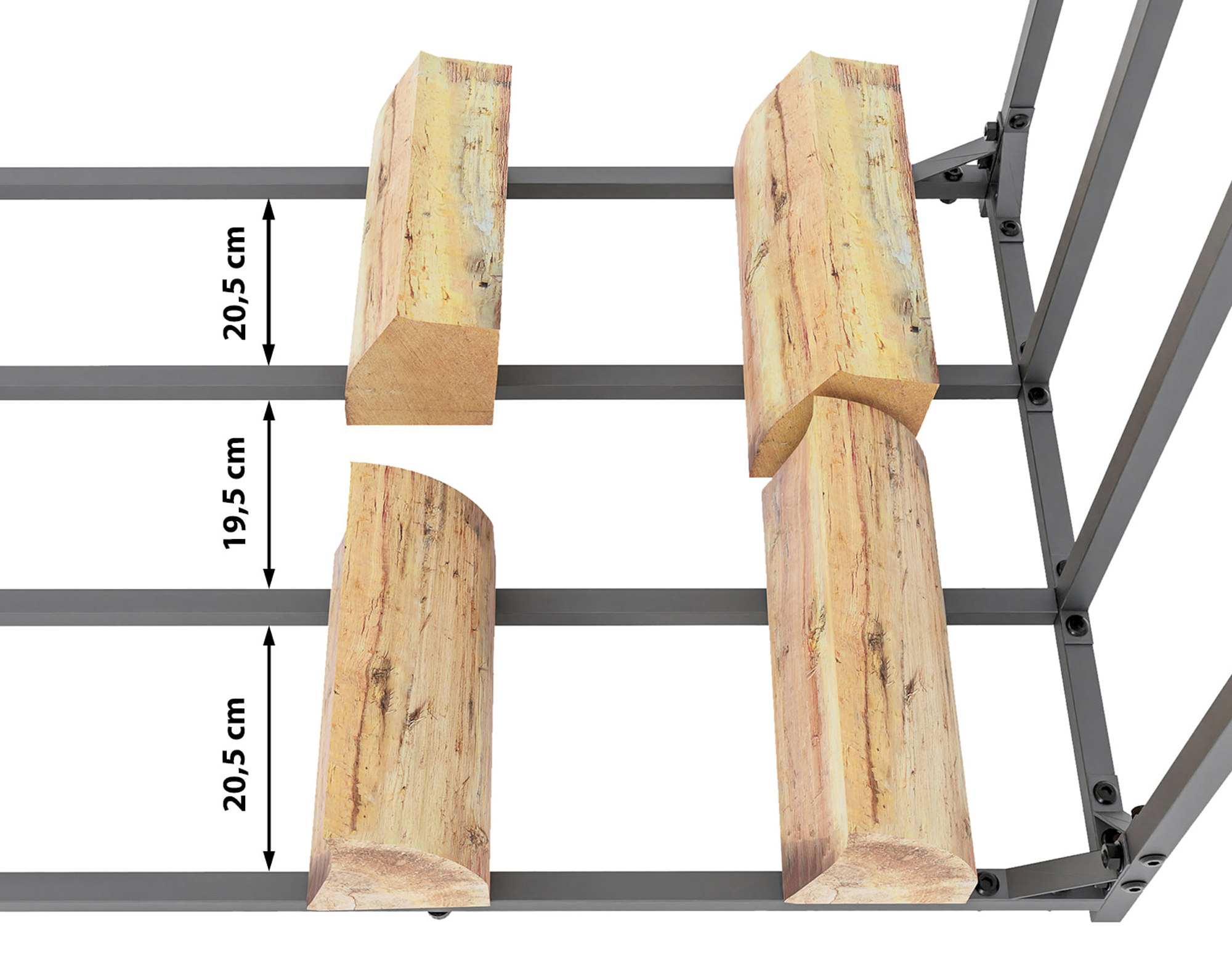 Kaminholzunterstand Ruston Aluminium XL