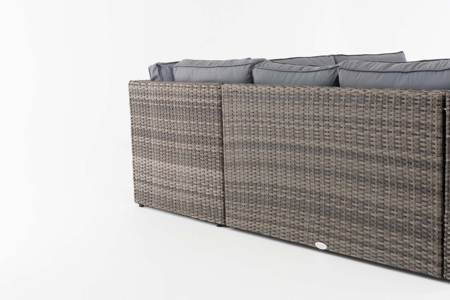 Polyrattan Gartengarnitur Liberi 5mm grau-meliert eisengrau