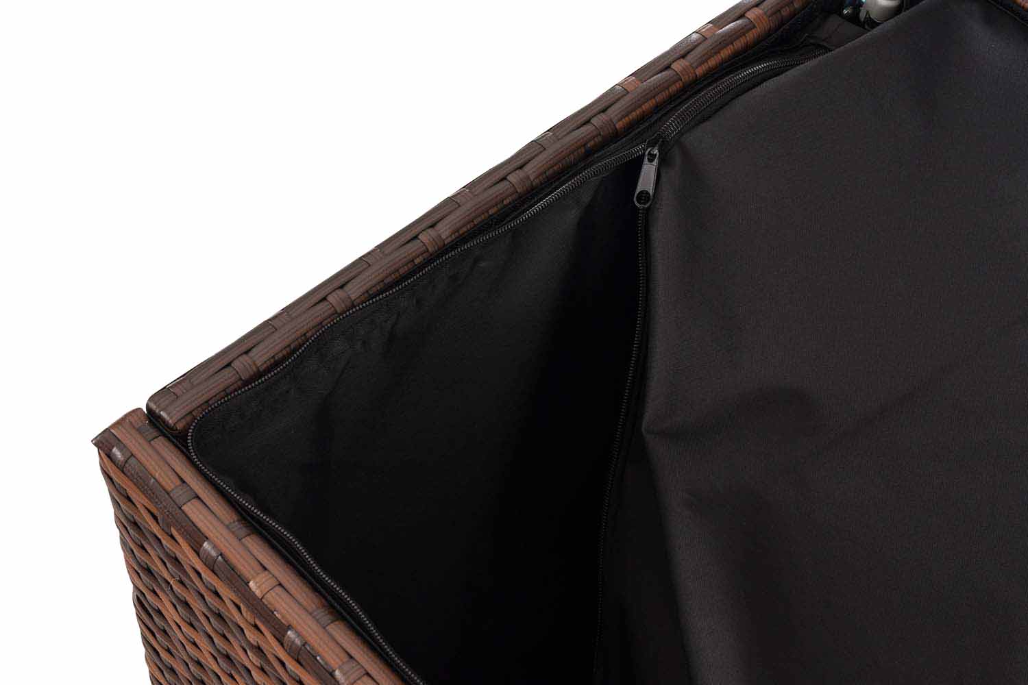 Polyrattan Auflagenbox Comfy braun-meliert 125 cm