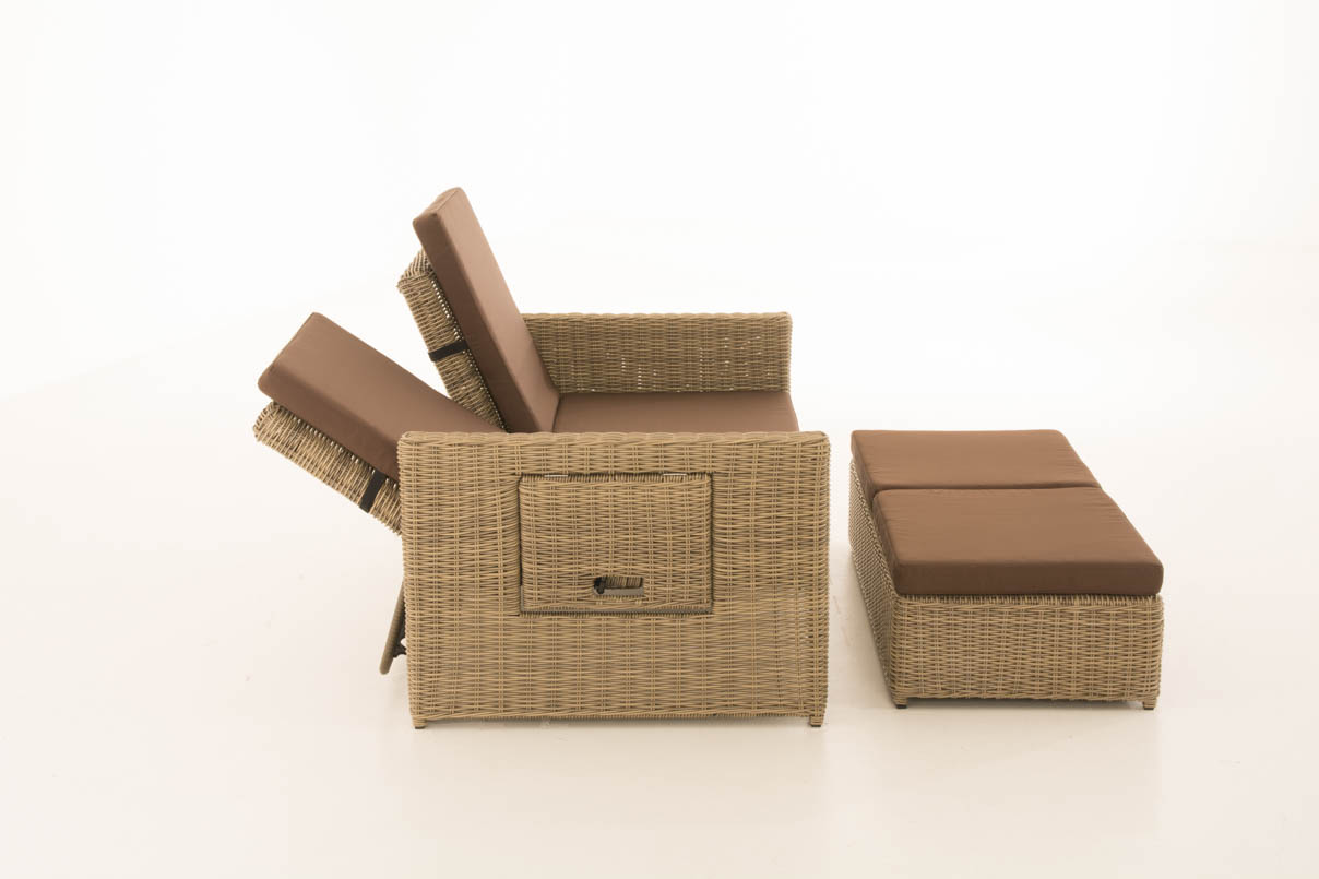 Polyrattan Sofa Ancona 5mm natura terrabraun