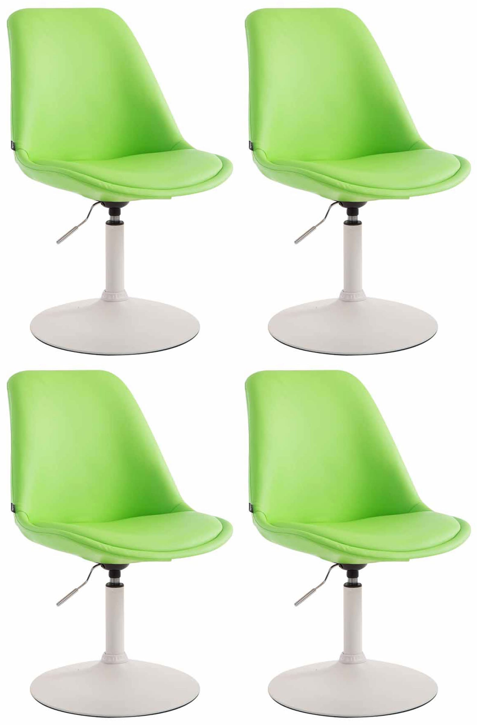 4er Set Esszimmerstühle Maverick Kunstleder grün weiß