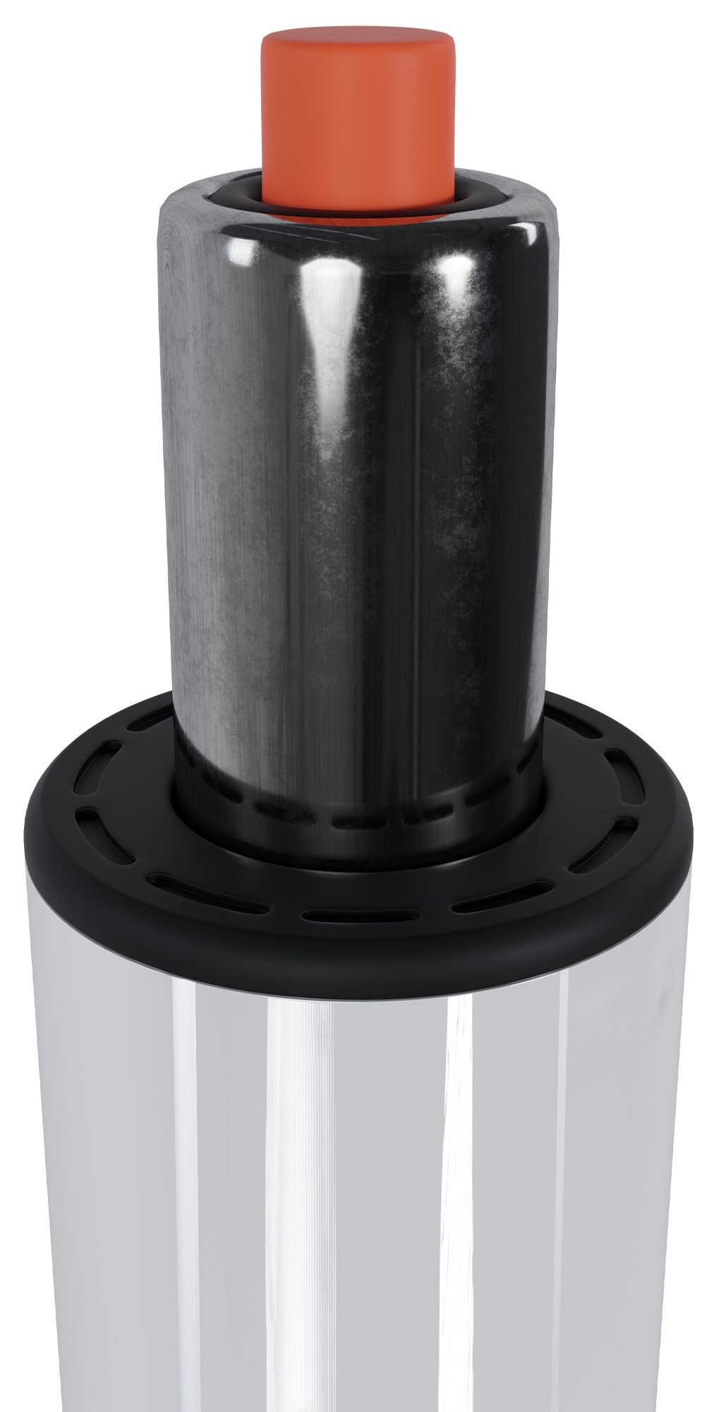 Gasdruckfeder für Bürostühle weiß Ø 5cm, Länge 295-435mm
