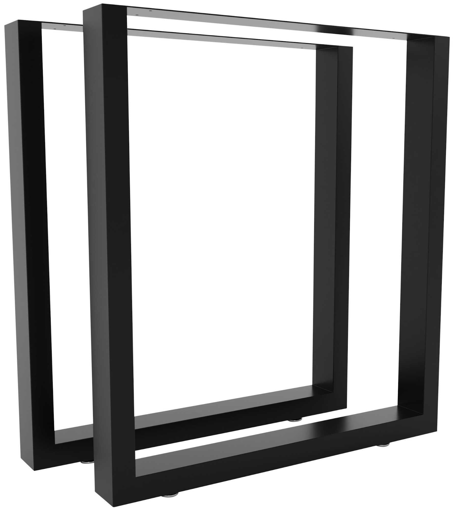 2er Set Tischbeine Velden für Couchtisch schwarz 30 cm