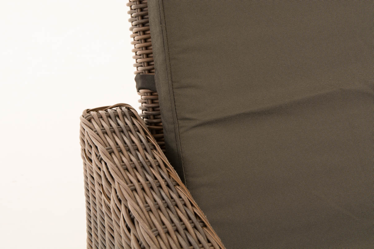 Polyrattan Sofa Ancona 5mm braun-meliert anthrazit