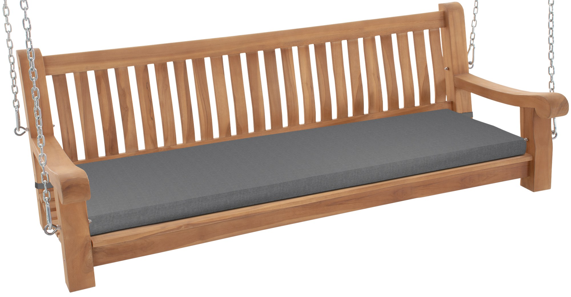 Schaukelbank wetterfest Joyce mit Sitzkissen dunkelgrau 166x48x8 cm