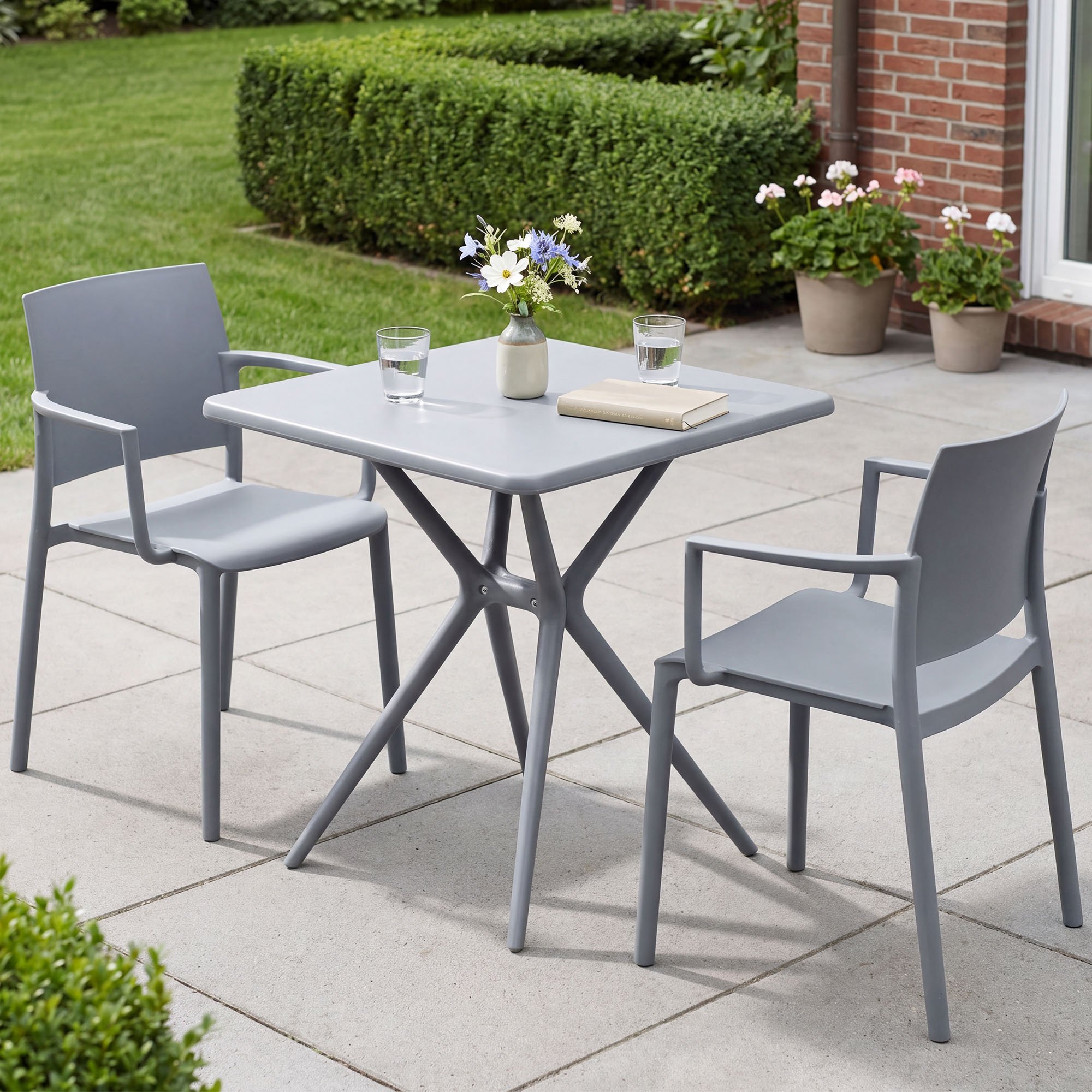 Gartenmöbel-Set Pula grau