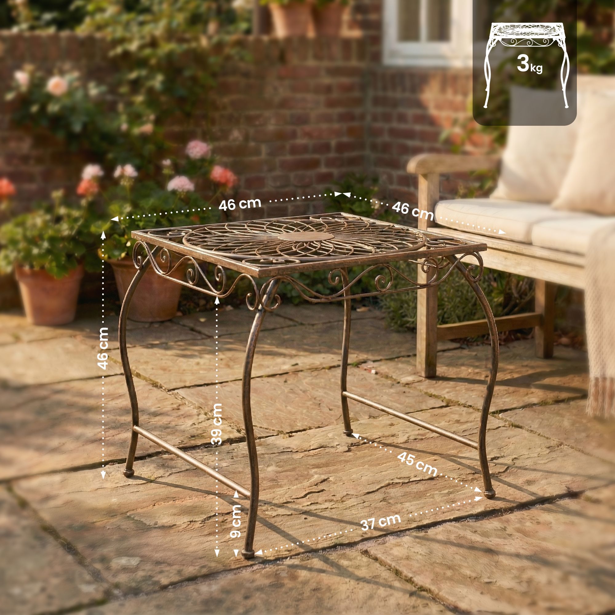 Gartentisch Zarina bronze