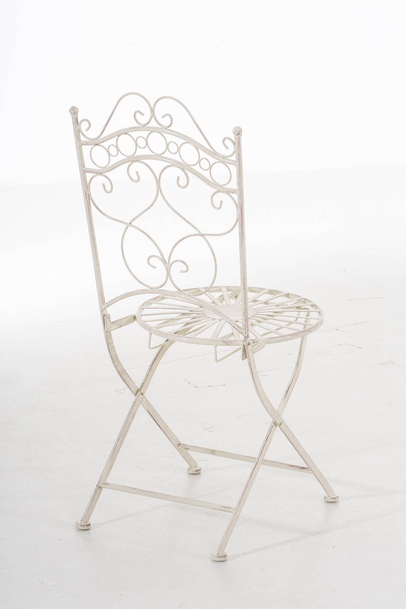 Eisen Gartenstuhl Indra antik-creme