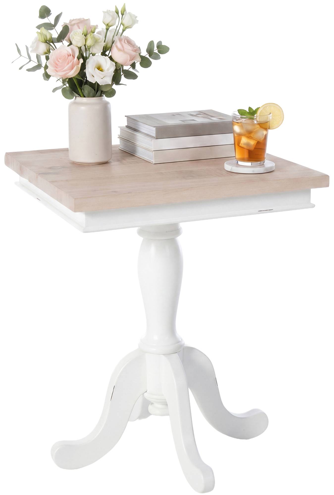 Beistelltisch Lorne natura/weiß 50 cm