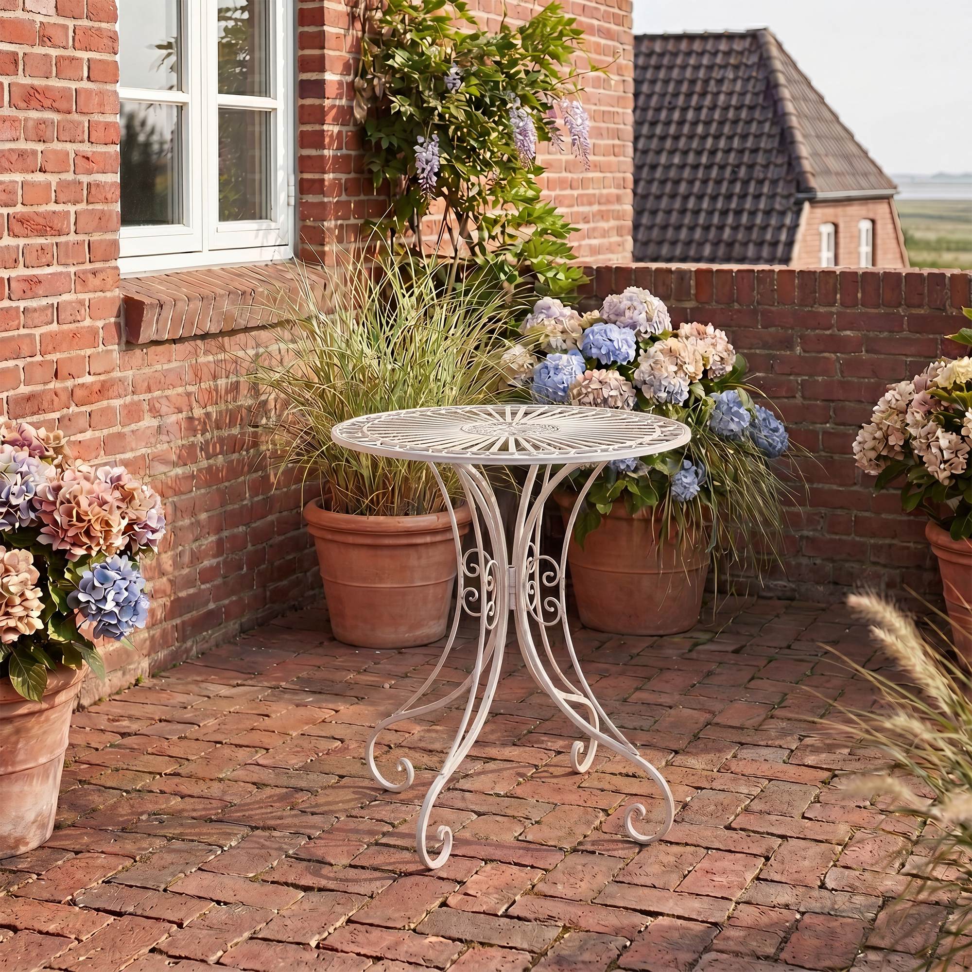Gartentisch Hari antik weiß