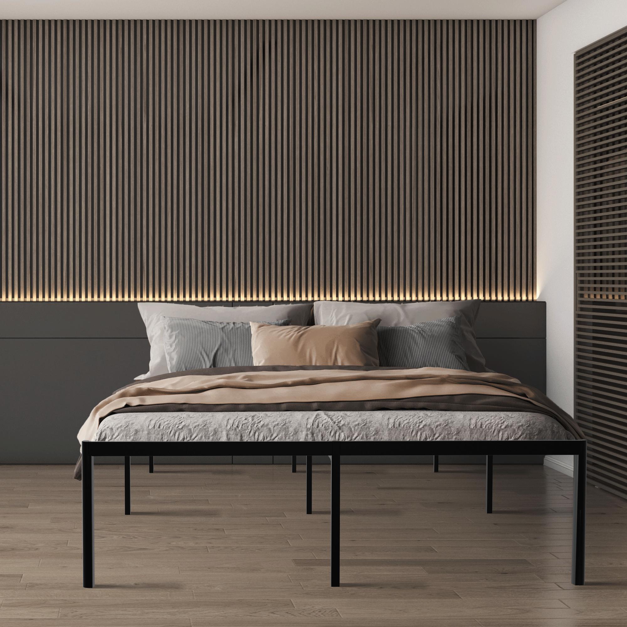 Metallbett Hamlin schwarz 200x100x41 cm