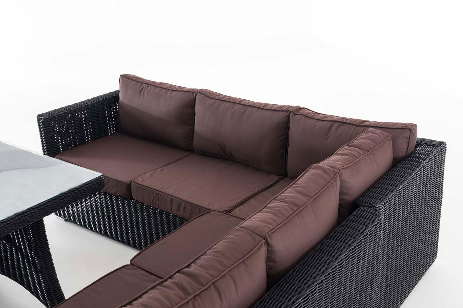 Sitzgruppe Sorano 5mm schwarz terrabraun