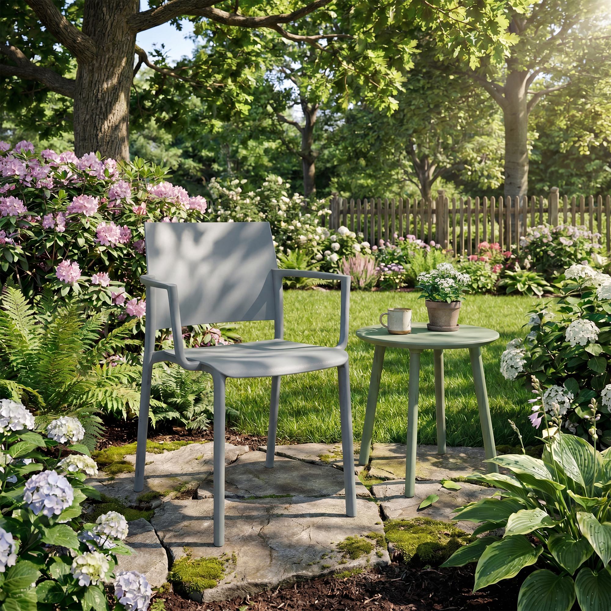 Gartenstuhl Valtor grau