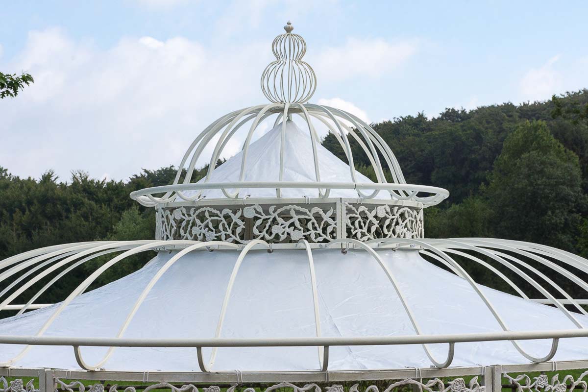Dach für Luxus Pavillon Romantik weiß Ø 350 cm