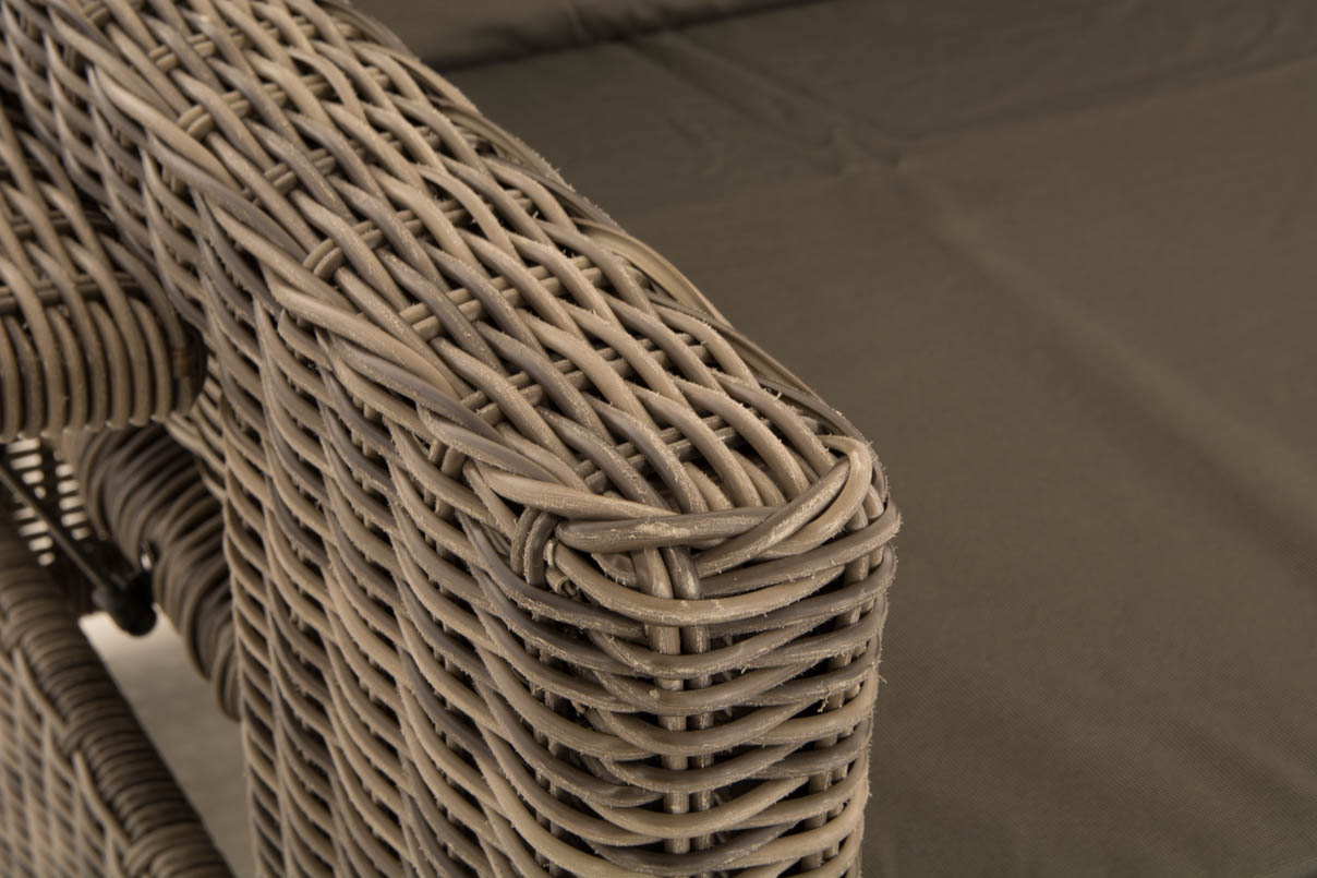 Polyrattan Sofa Ancona 5mm grau-meliert anthrazit
