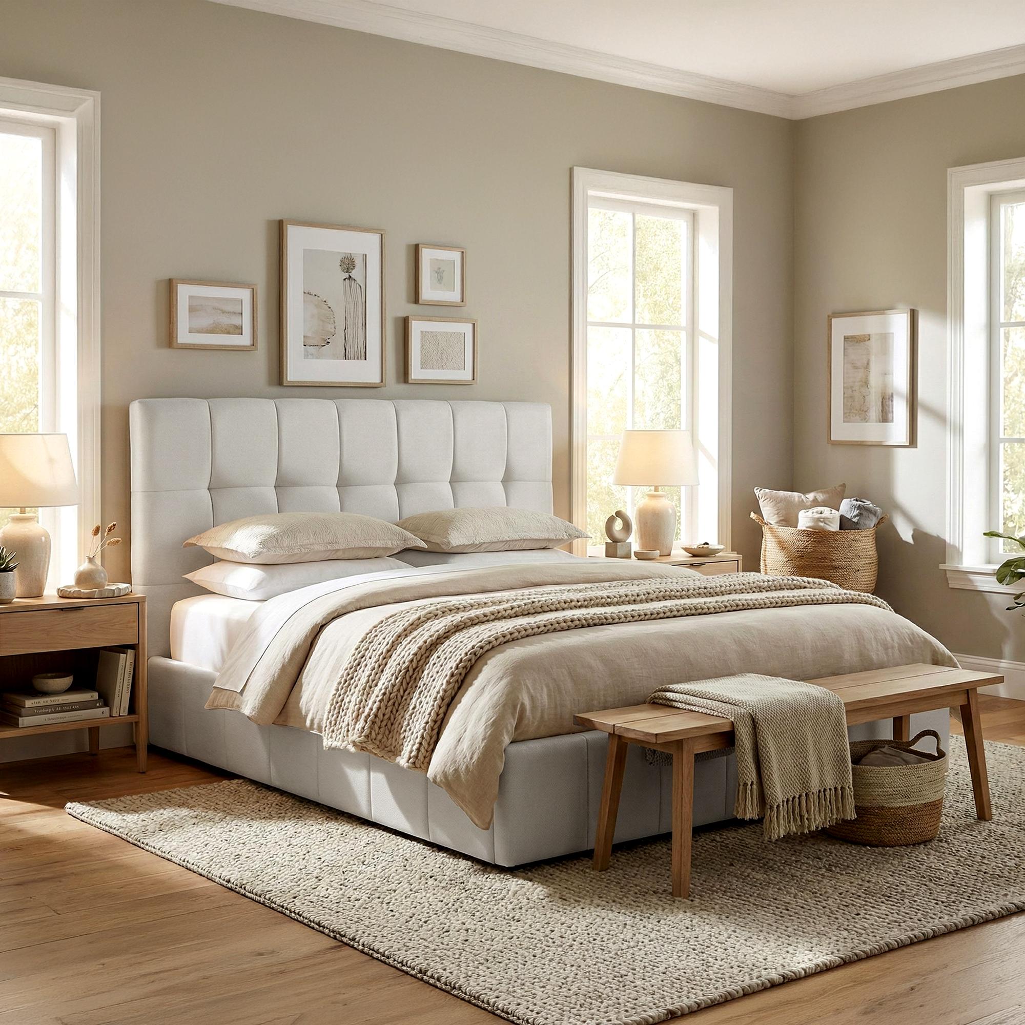 Polsterbett Ladia creme 180 cm