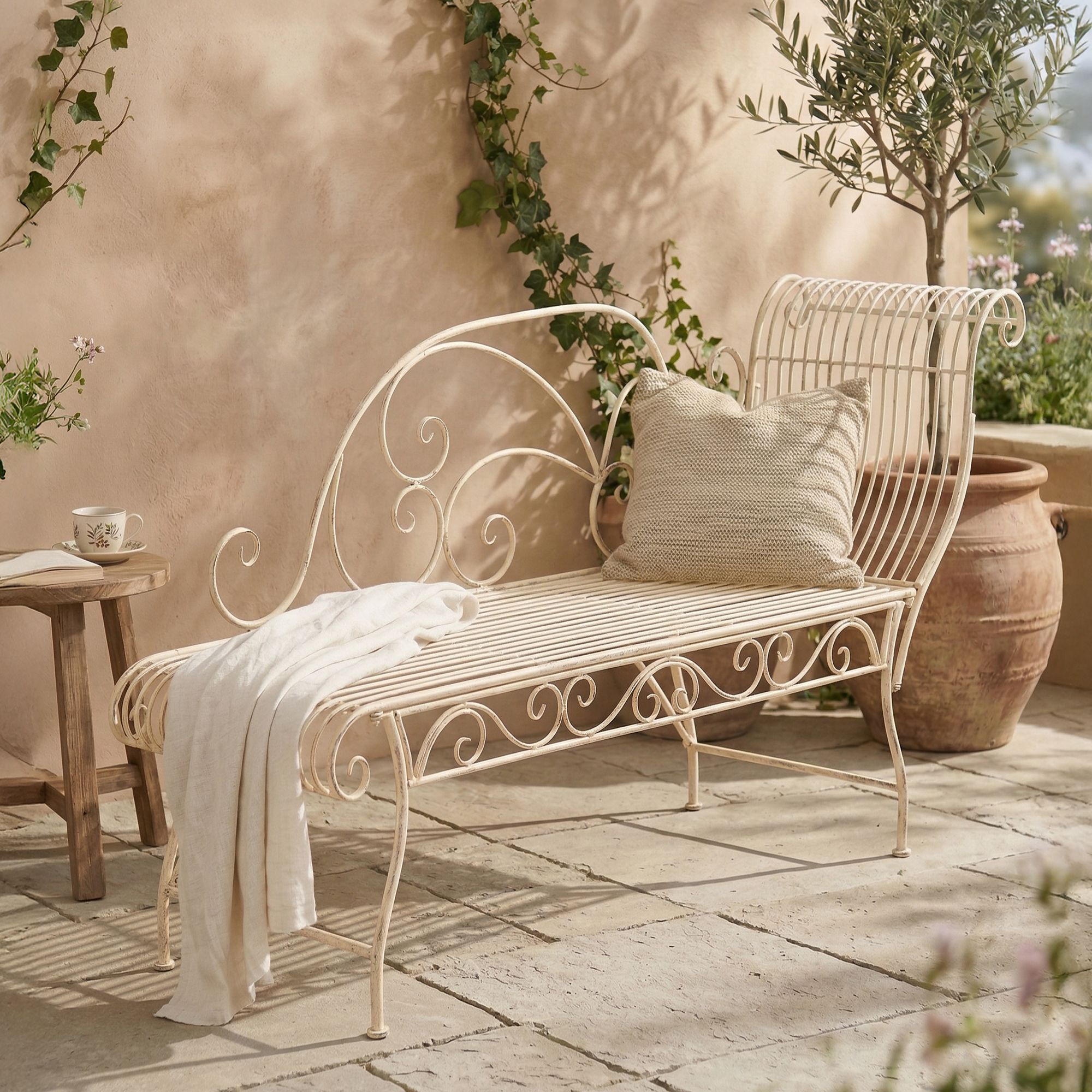 Gartenbank Karma antik-creme