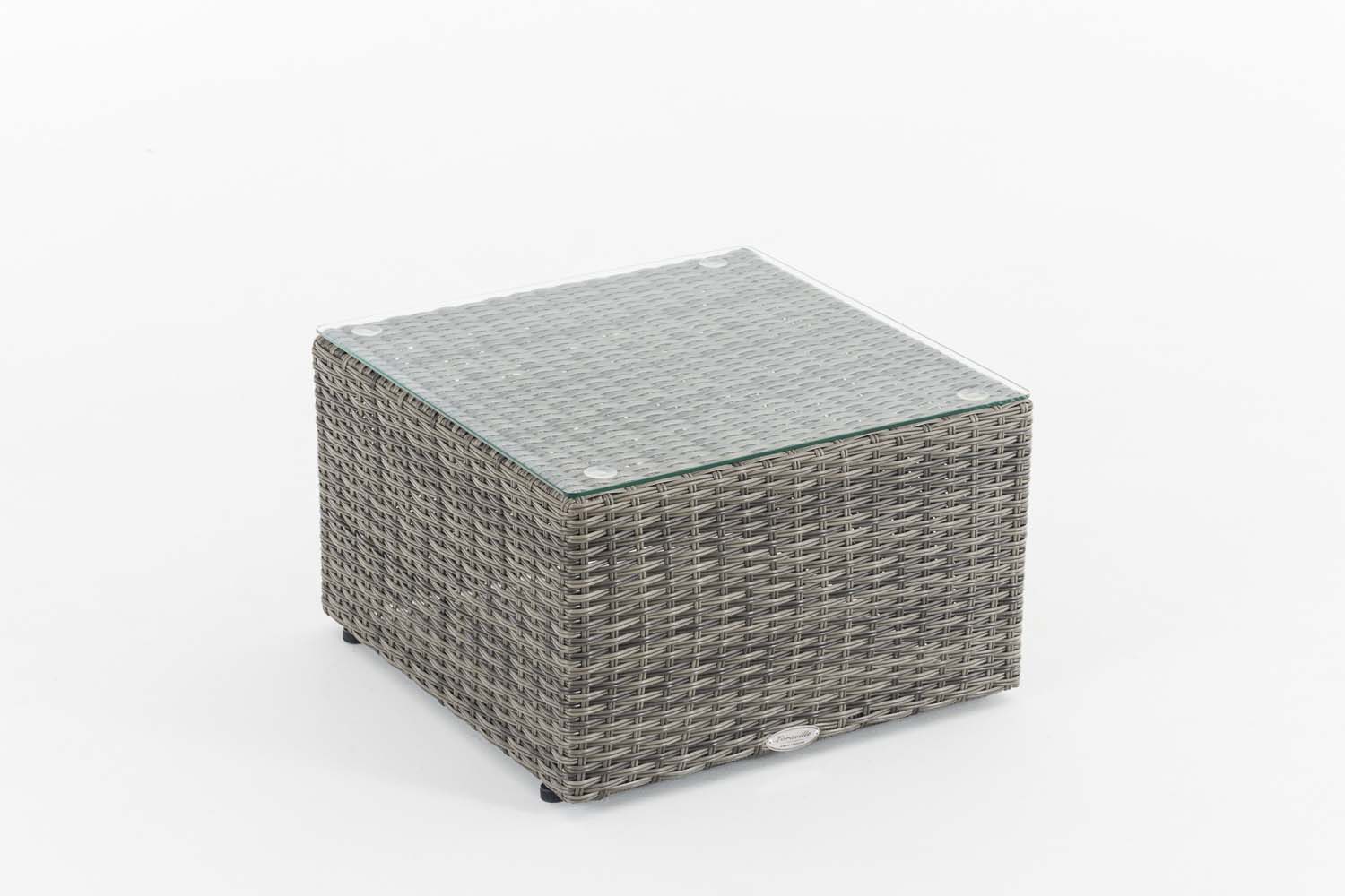 Polyrattan Tisch Genero / Liberi 5mm grau-meliert