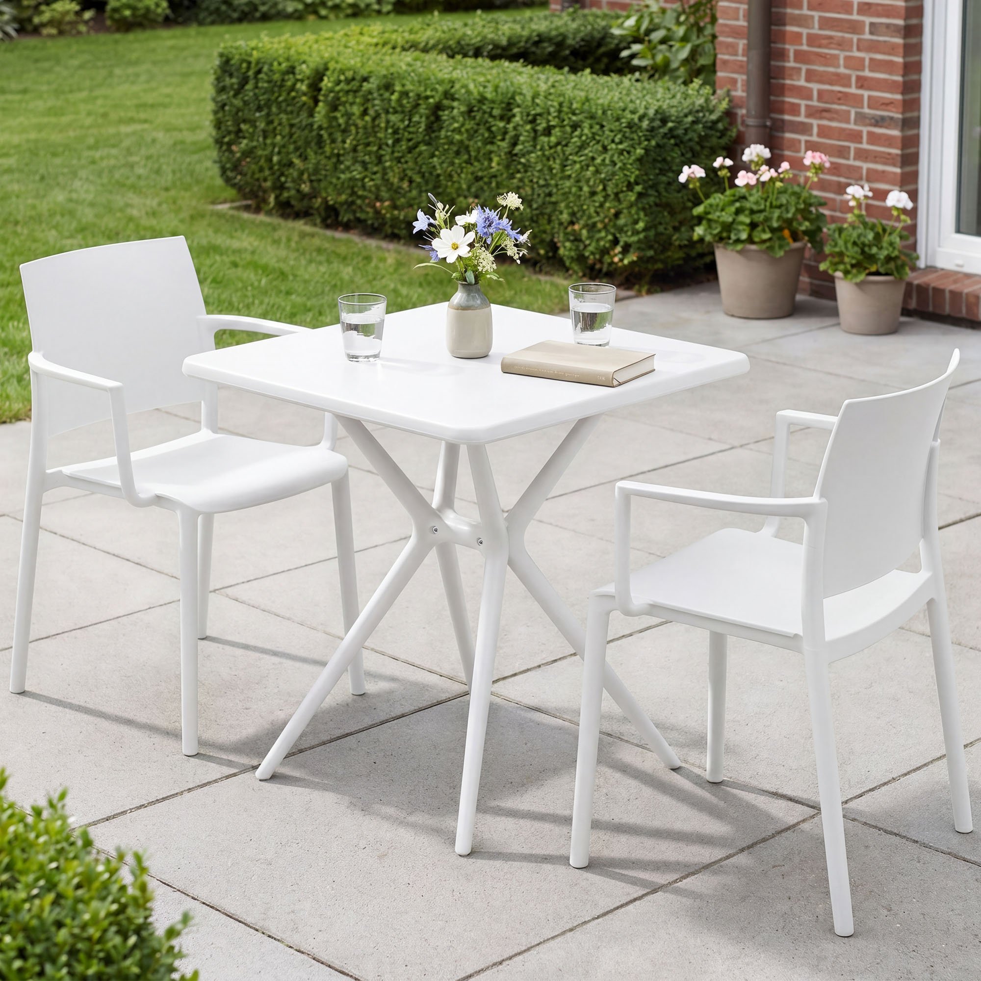 Gartenmöbel-Set Pula weiß