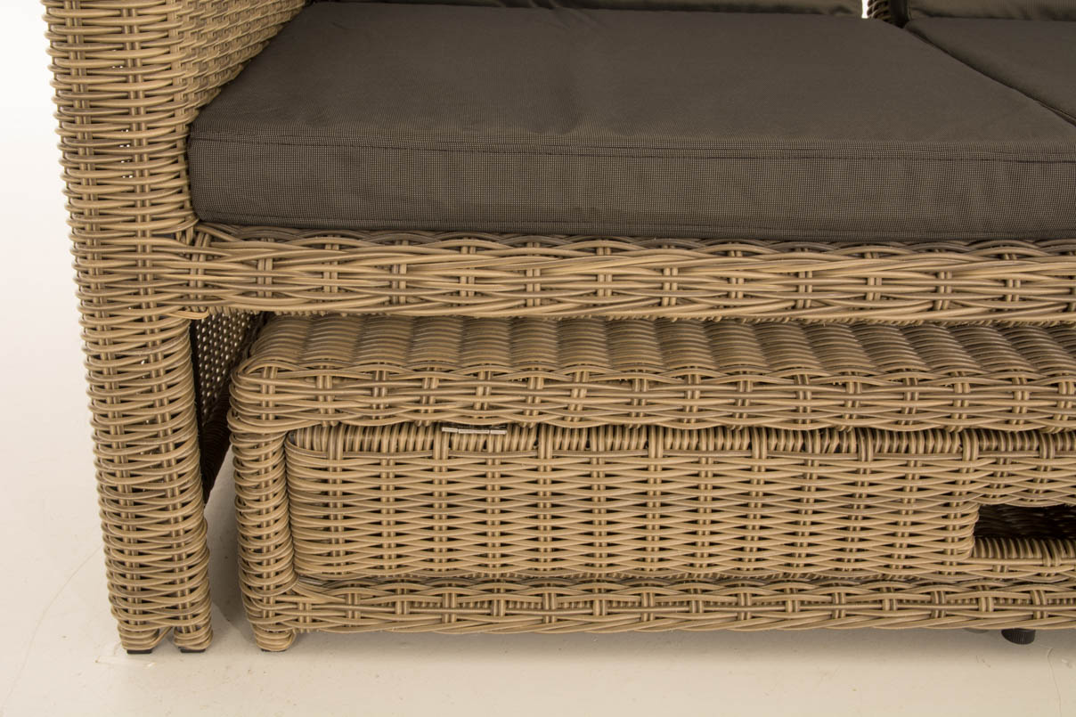 Polyrattan Sofa Ancona 5mm natura anthrazit