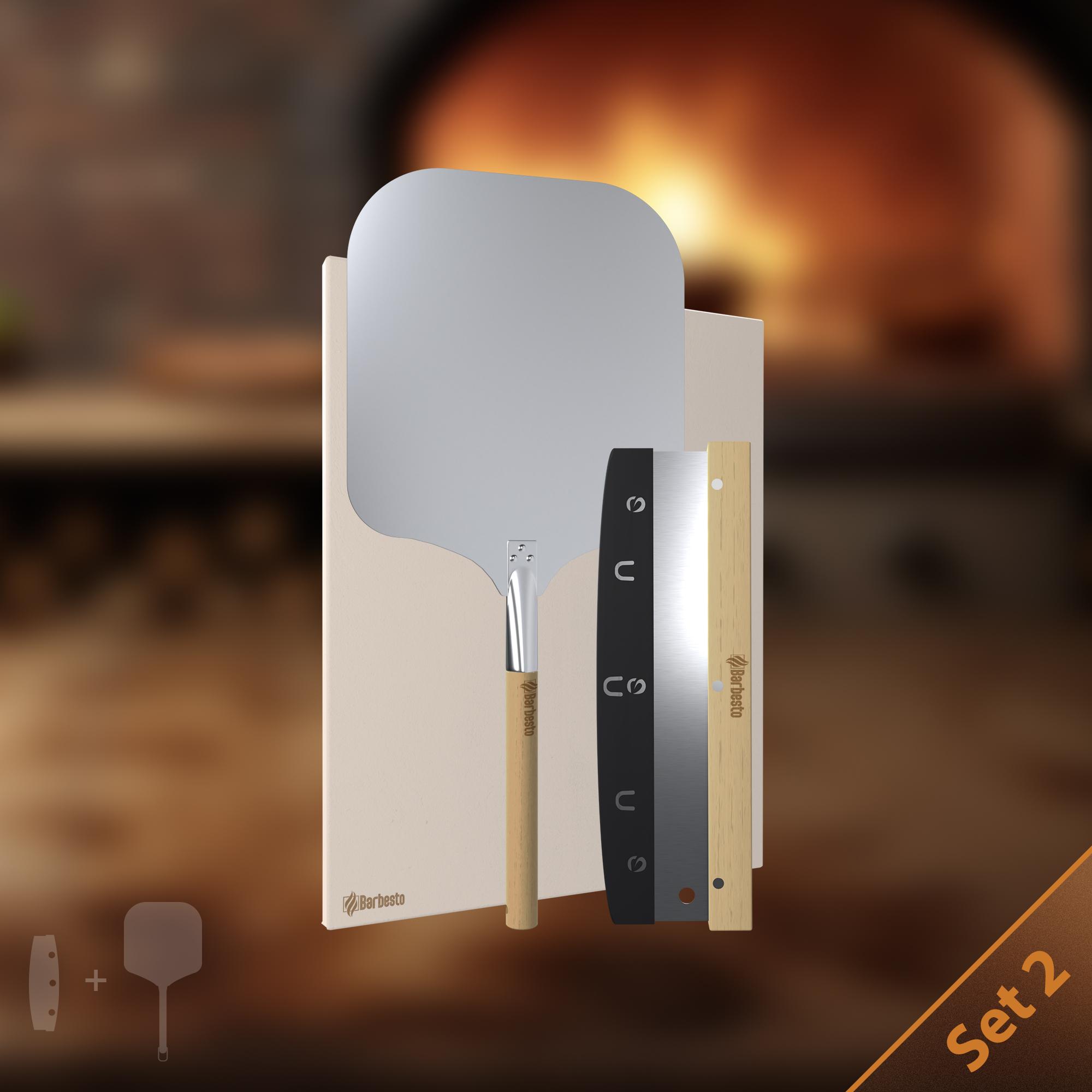 Pizzastein-Set Pizzastein+Schneider