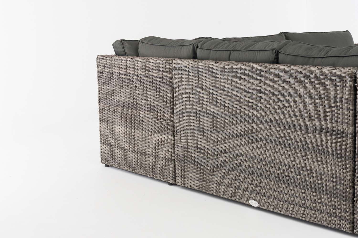 Polyrattan Gartengarnitur Liberi 5mm grau-meliert anthrazit
