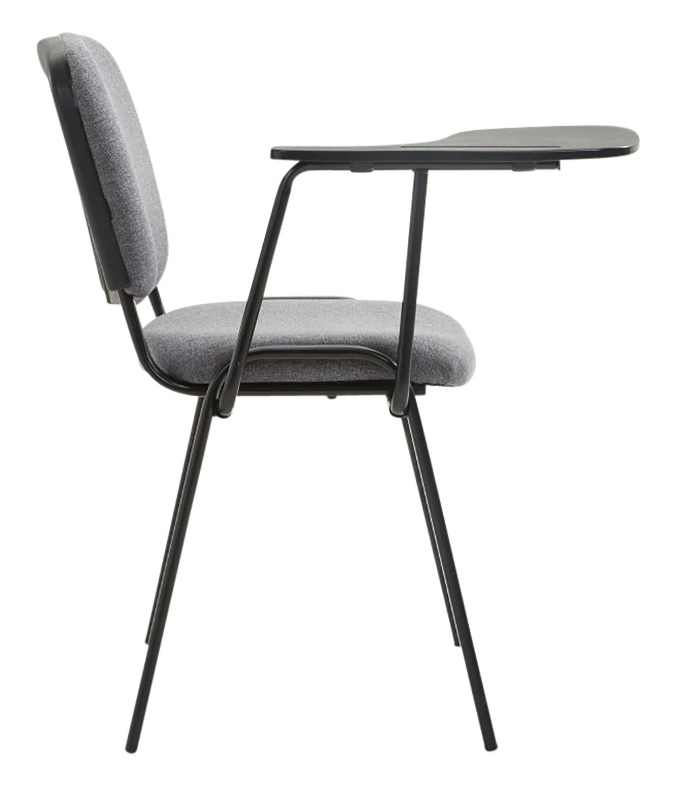 4er Set Stühle Ken mit Klapptisch Stoff grau