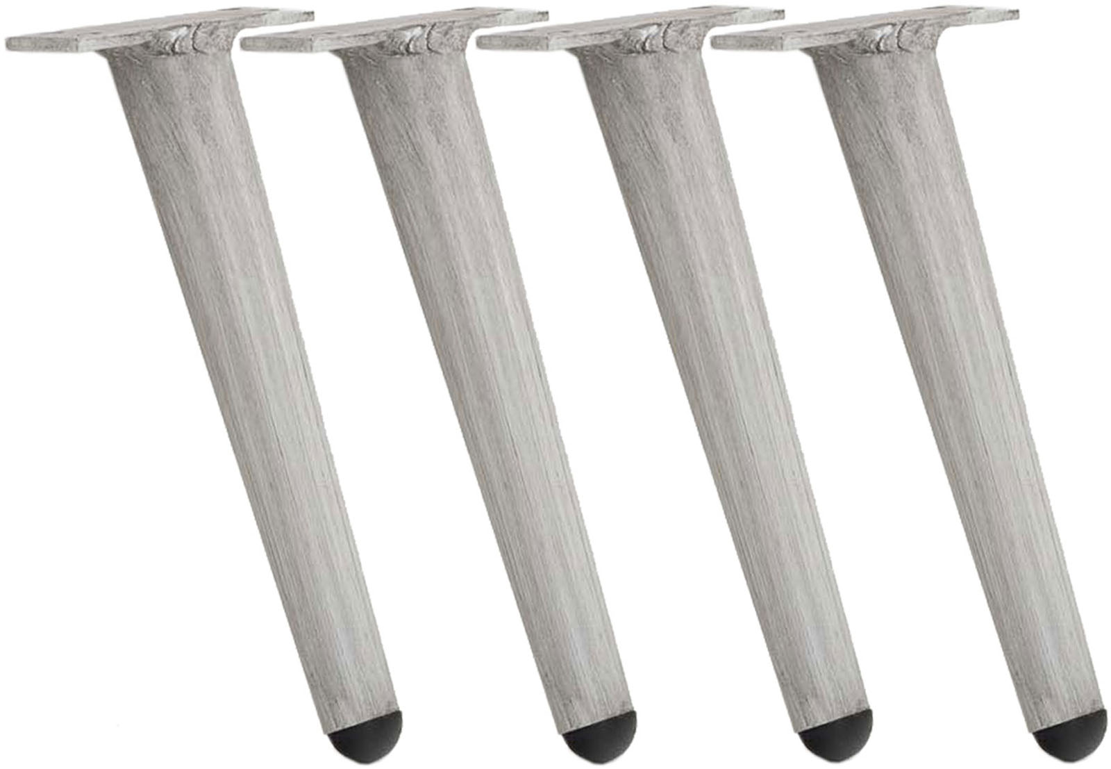 4er Set Möbelfüße hellgrau 26 cm
