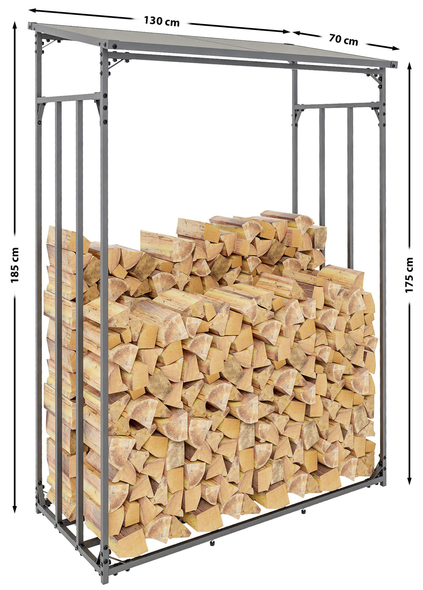 Kaminholzunterstand Ruston Aluminium L
