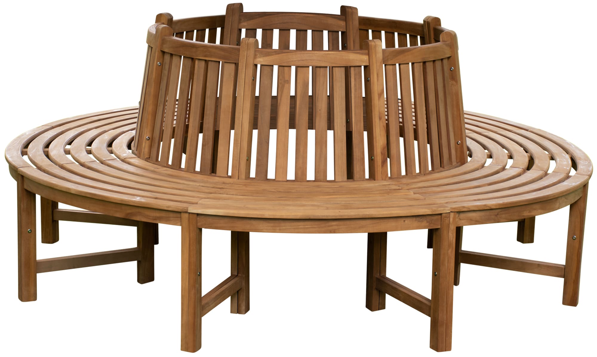Baumbank Teak Nila mit Rückenlehne braun