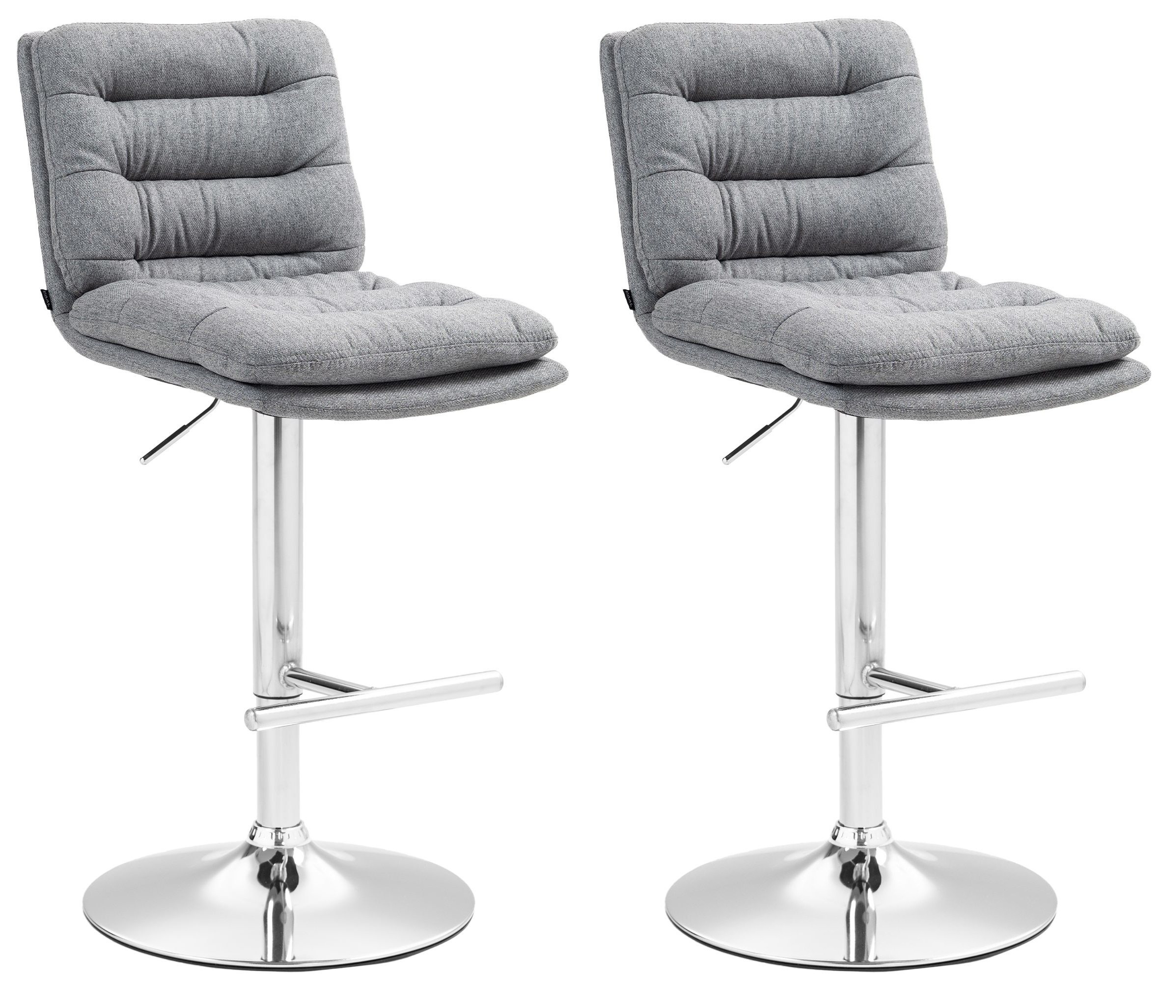 2er Set Barhocker Damar Stoff