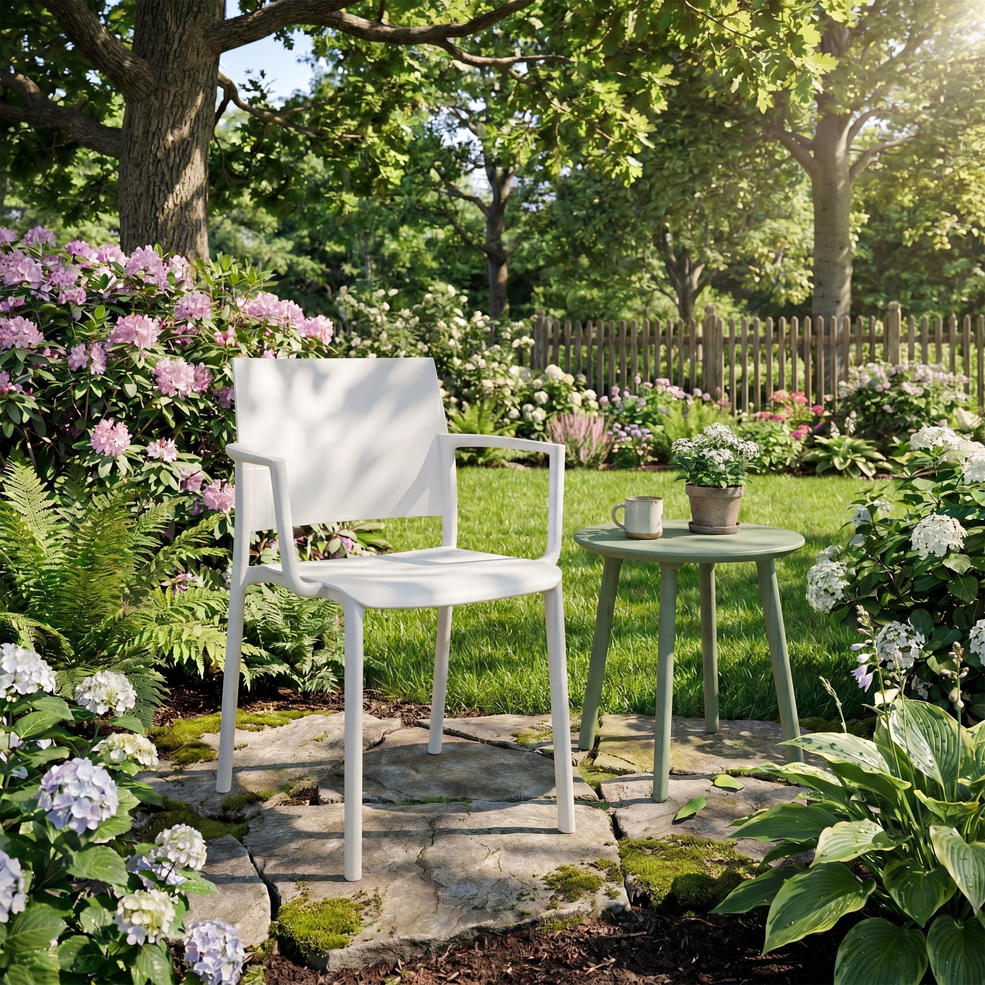Gartenstuhl Valtor weiß
