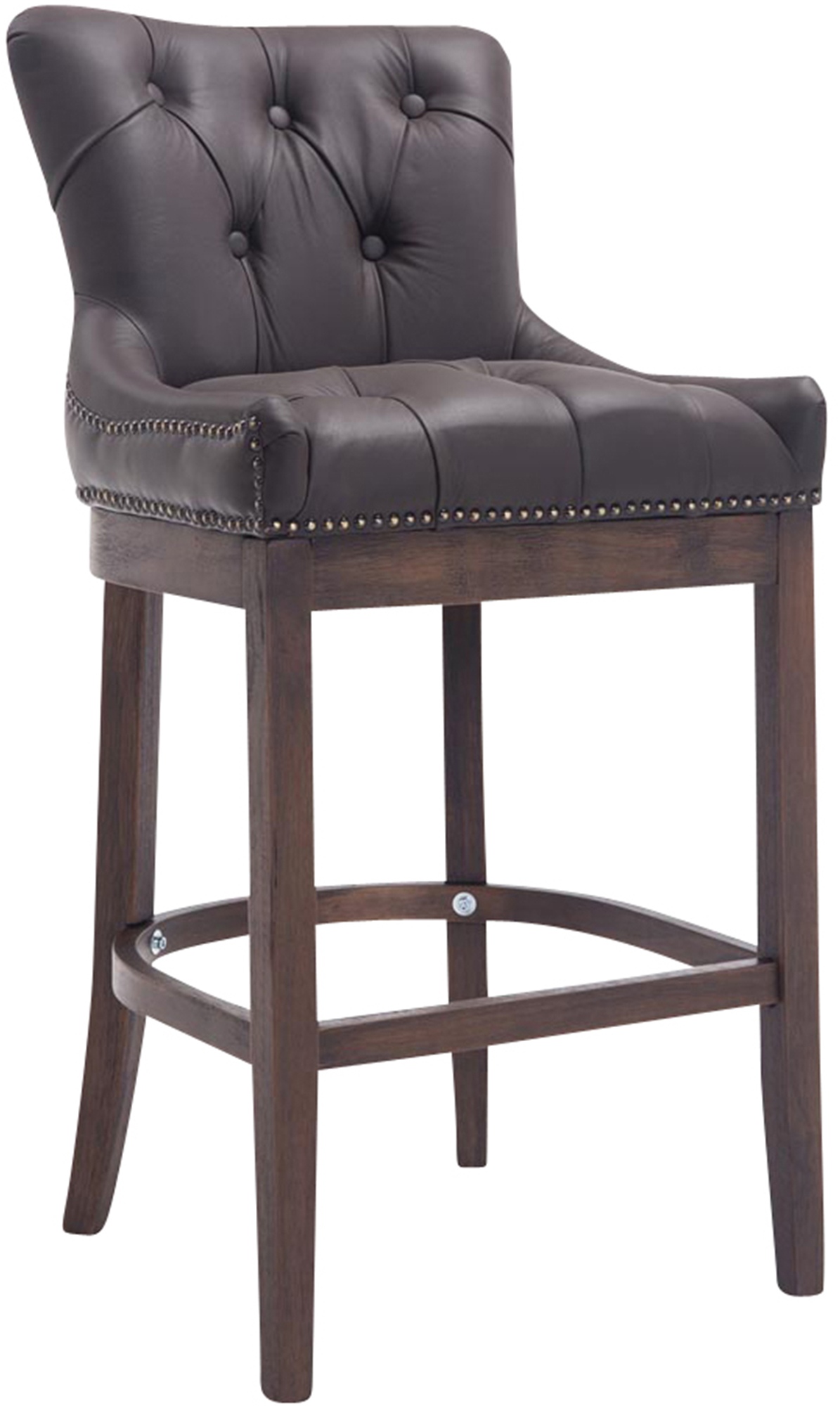 Barhocker Lakewood Echtleder, Antik-dunkel