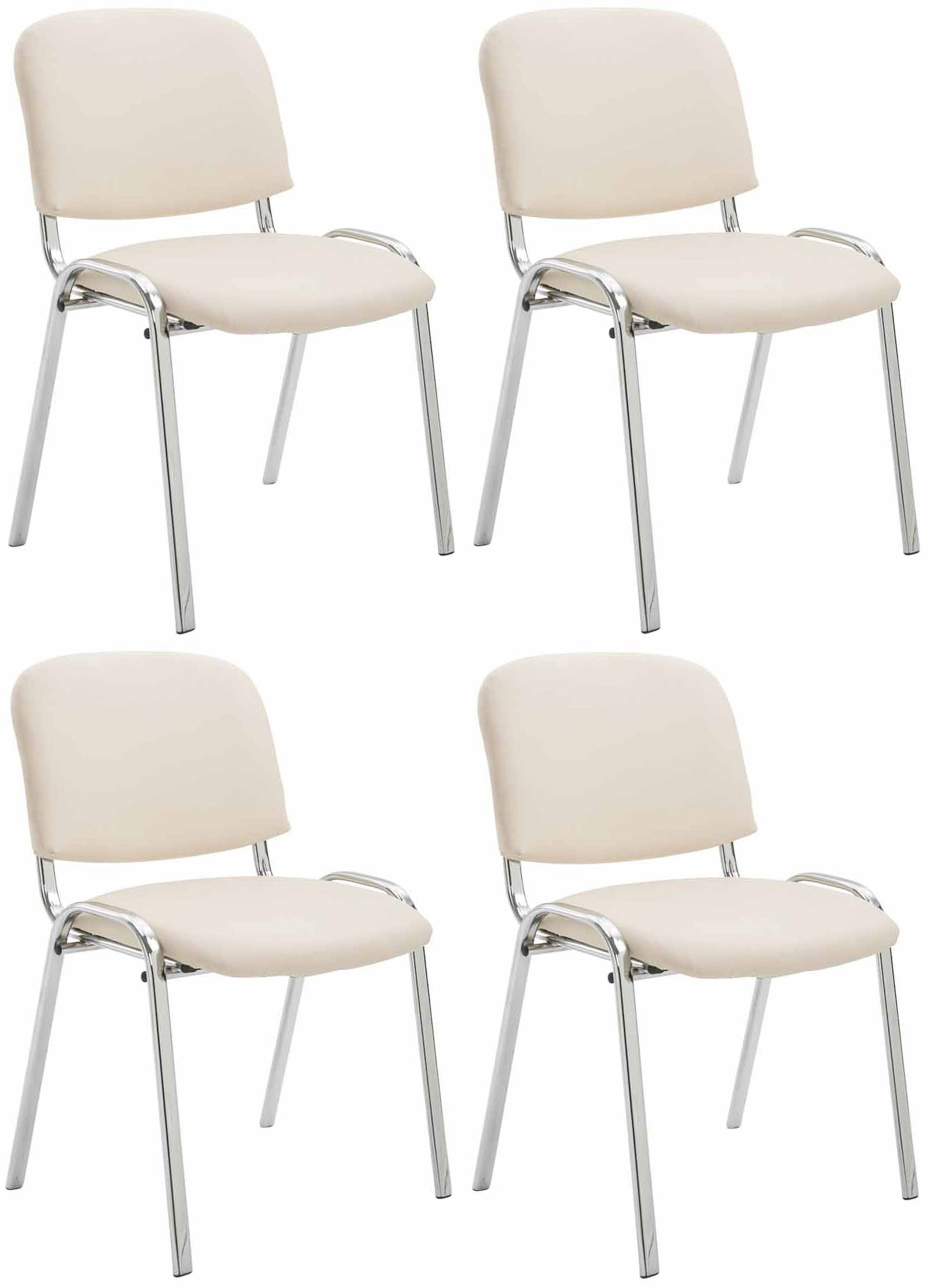 4er Set Stühle Ken Chrom Kunstleder