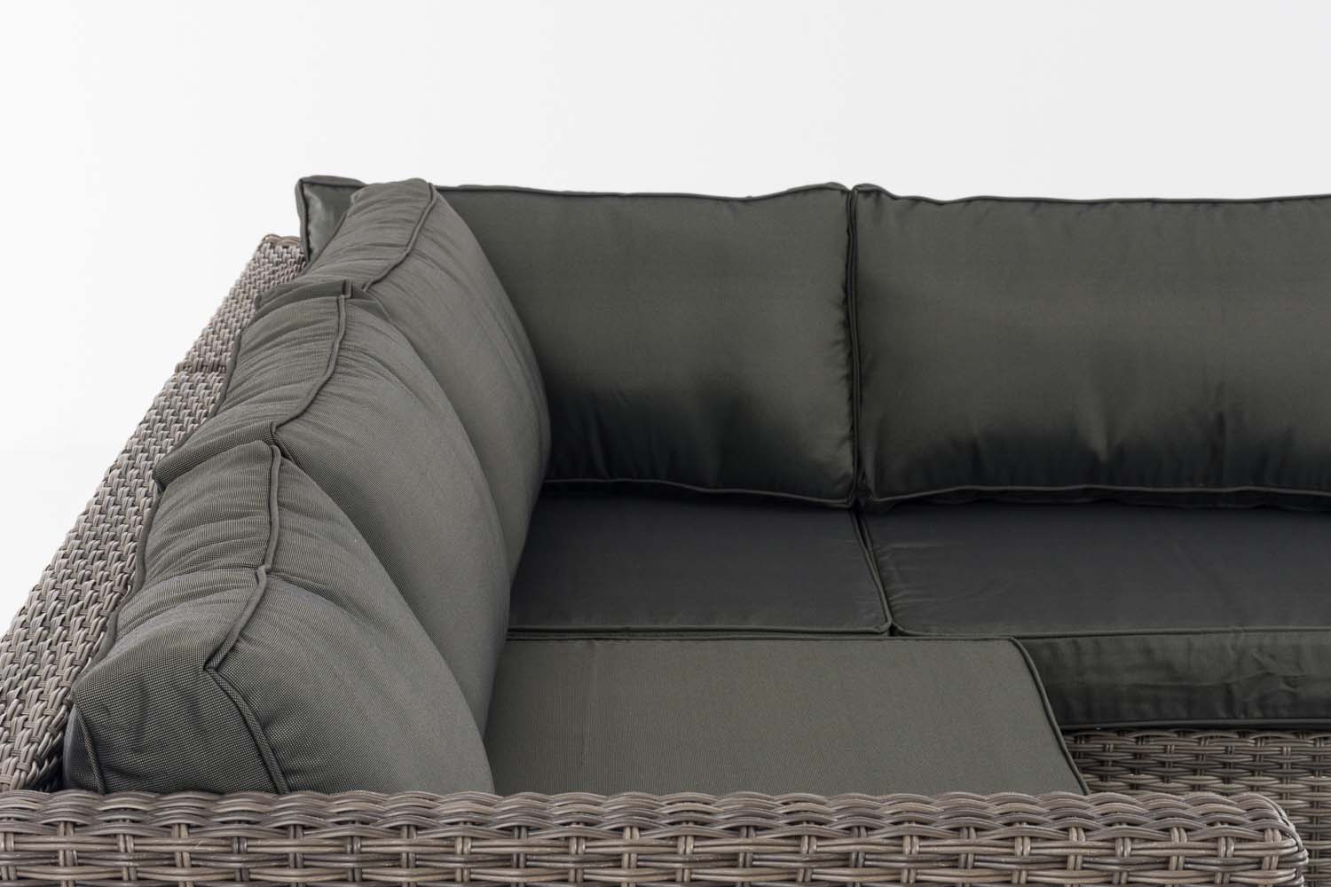 Polyrattan Gartengarnitur Liberi 5mm grau-meliert anthrazit