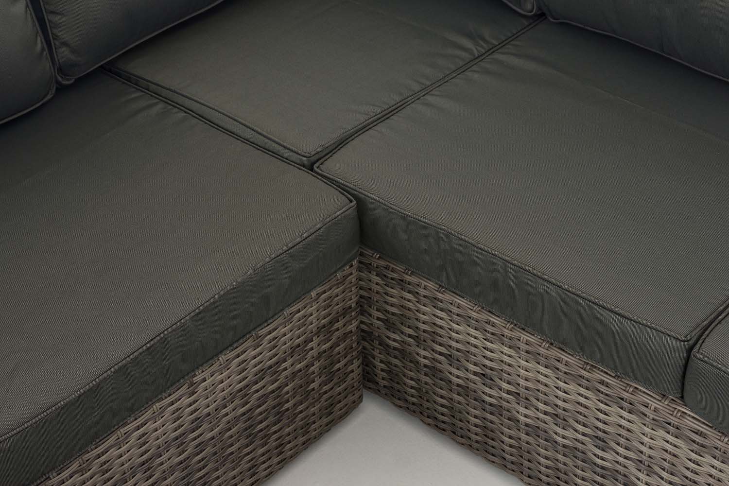 Polyrattan Gartengarnitur Liberi 5mm grau-meliert anthrazit