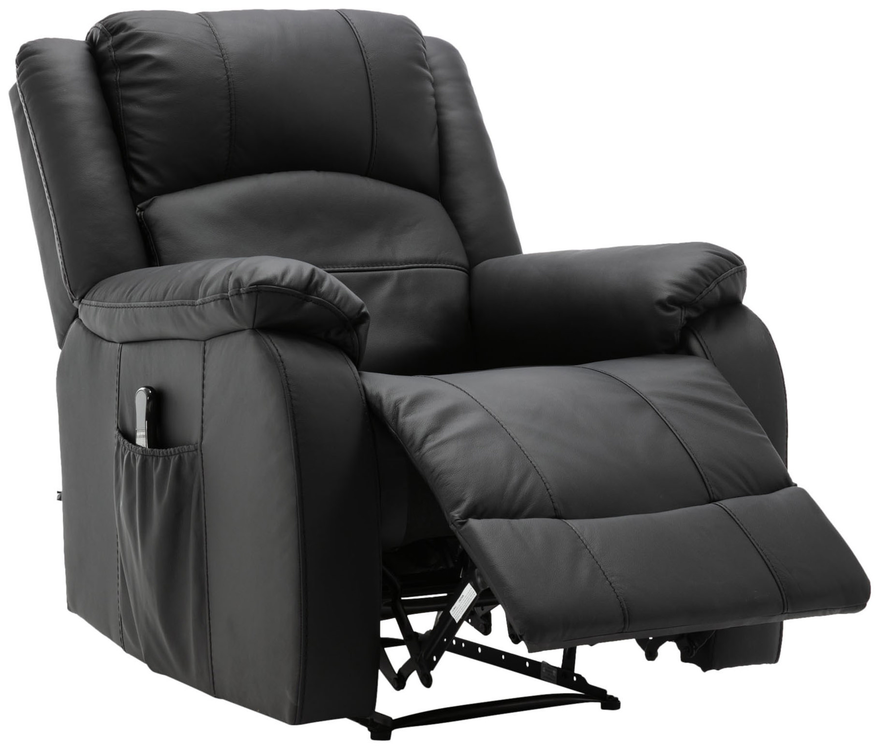 Sessel Kerpen mit Massagefunktion schwarz Kunstleder
