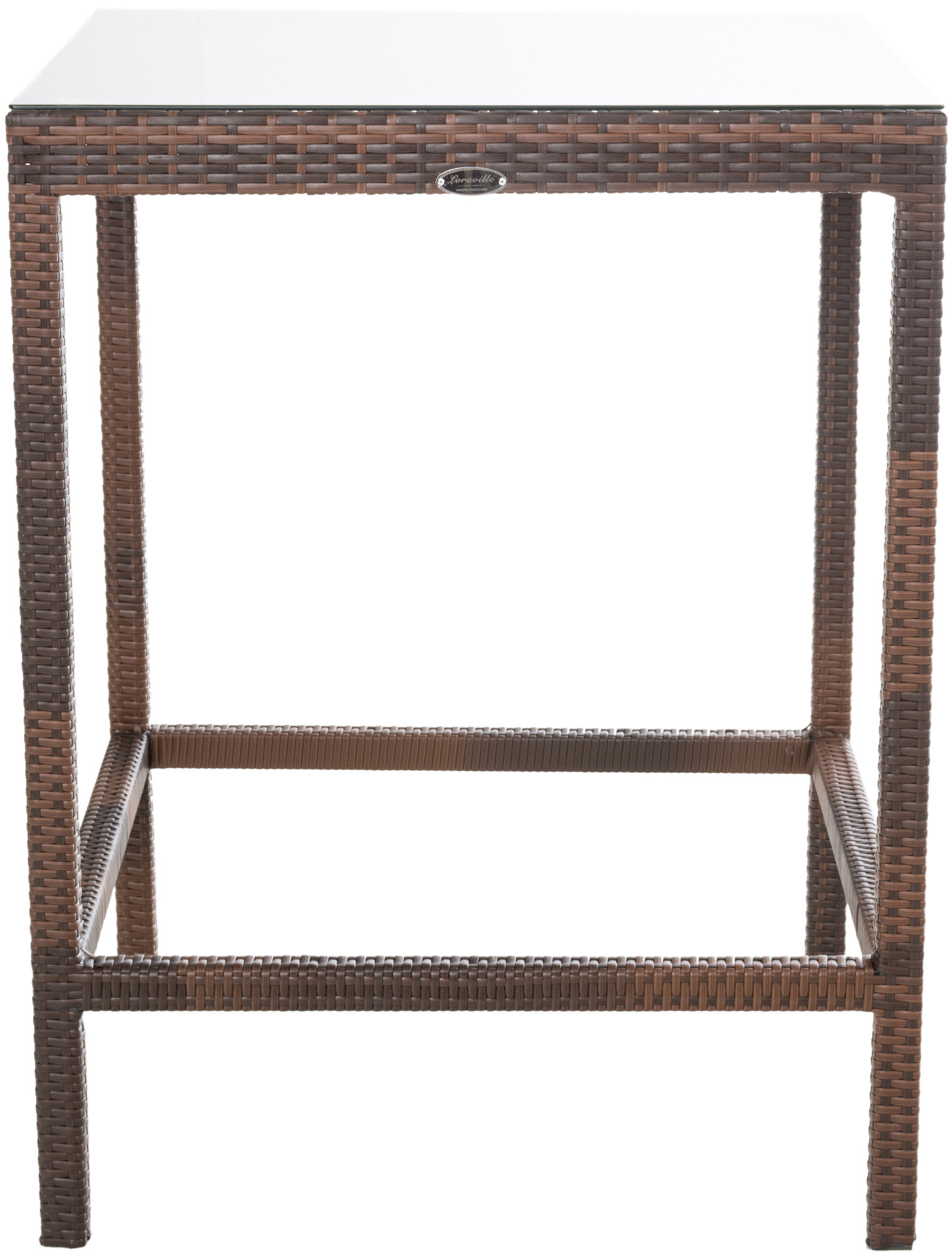 Polyrattan Tisch Alia braun-meliert