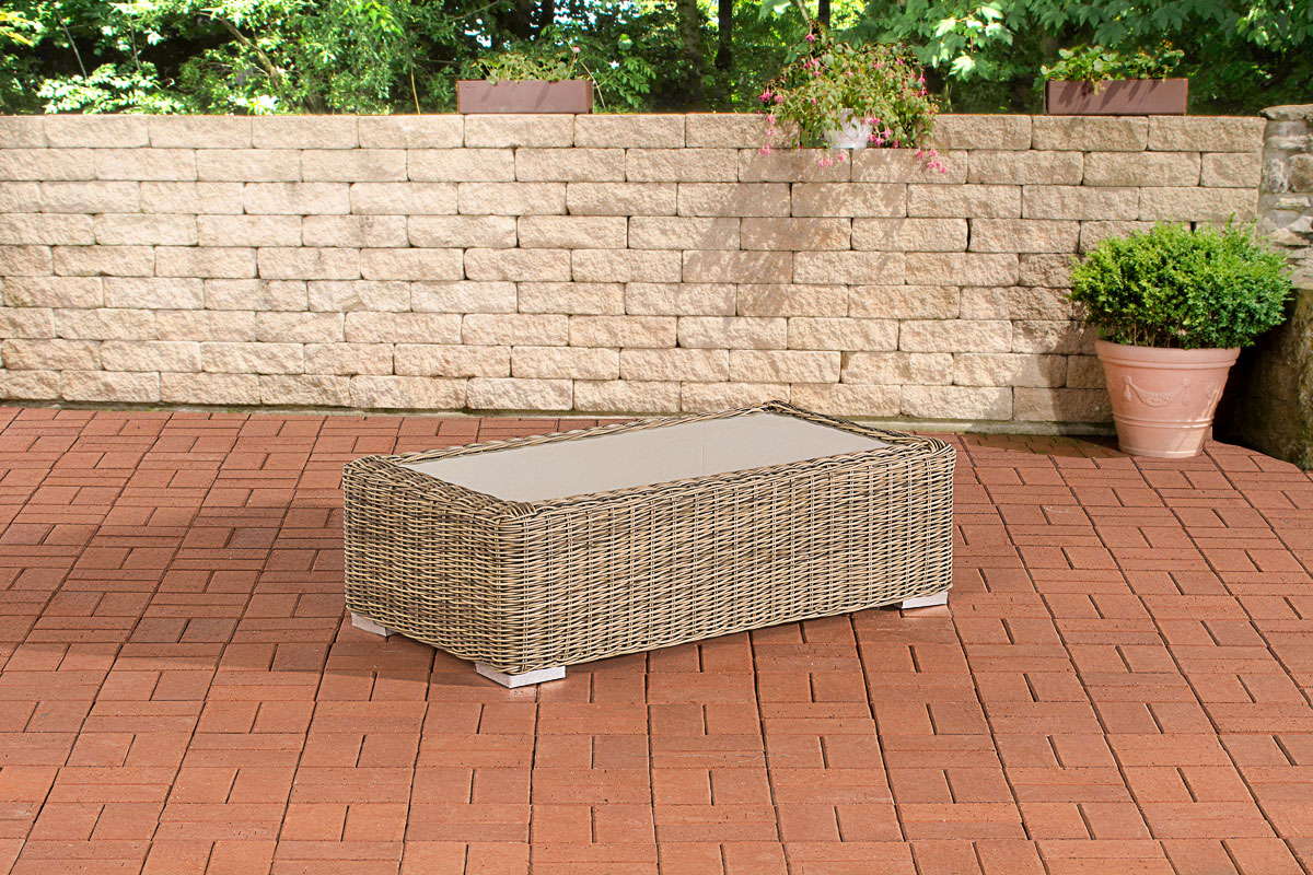 Polyrattan Lounge Tisch Madeira 110 x 60 natura