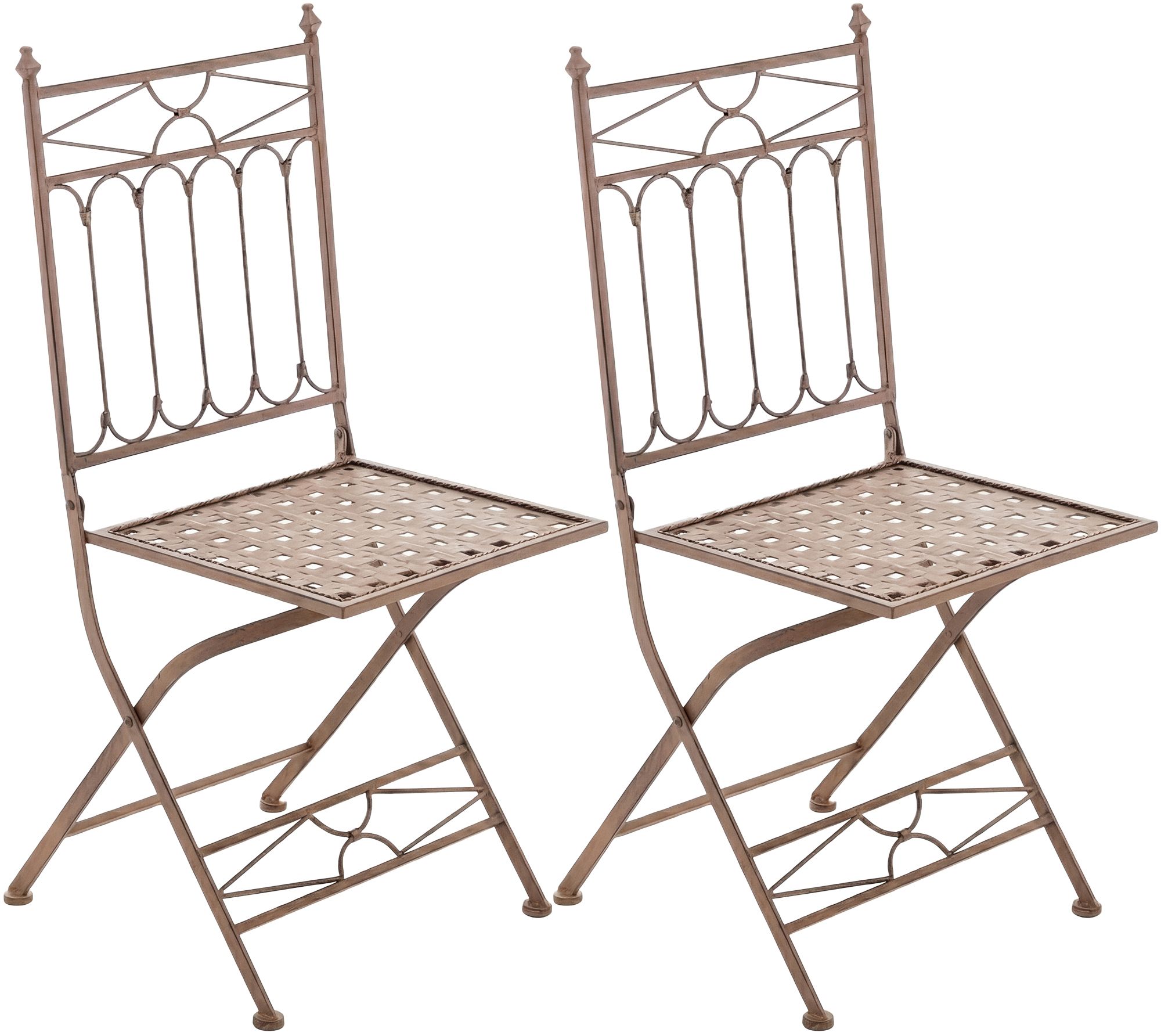 2er Set Klappstühle Asina antik braun