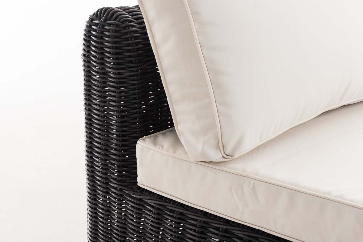 Mittel-Sofa Marbella 5mm schwarz cremeweiß