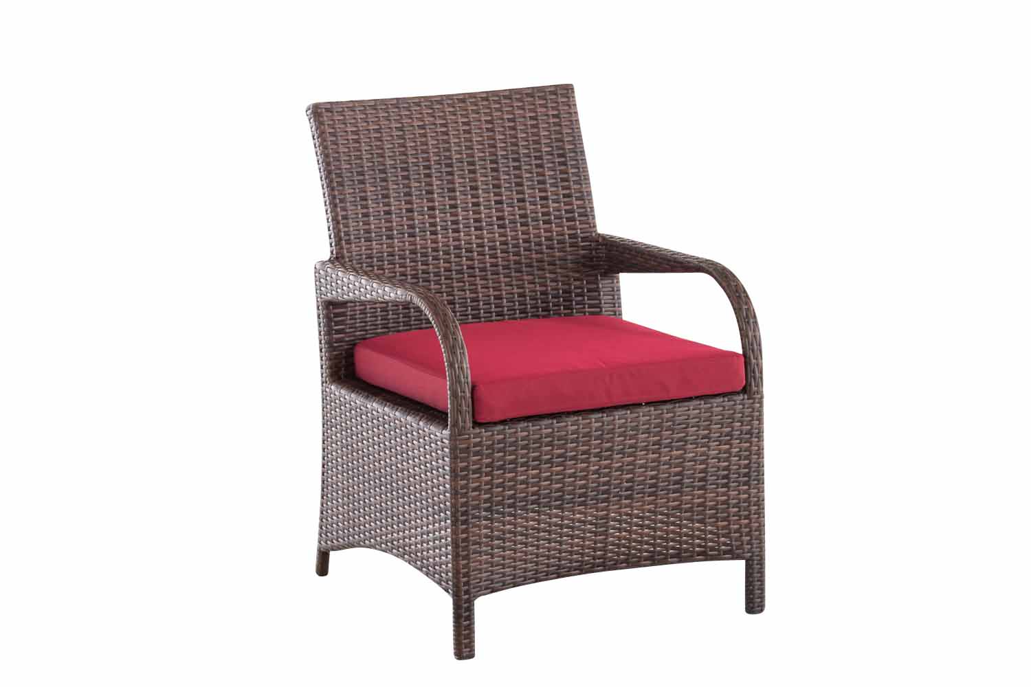 Polyrattan Gartenstuhl Stuhl Sessel Pizzo braun-meliert rubinrot