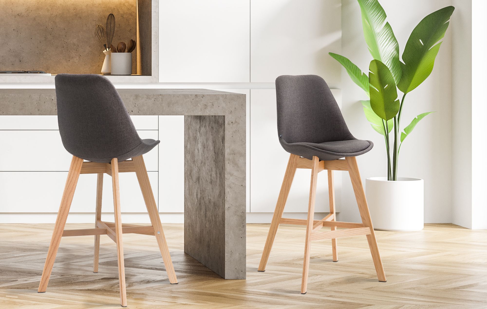 2er Set Barhocker Cannes Stoff