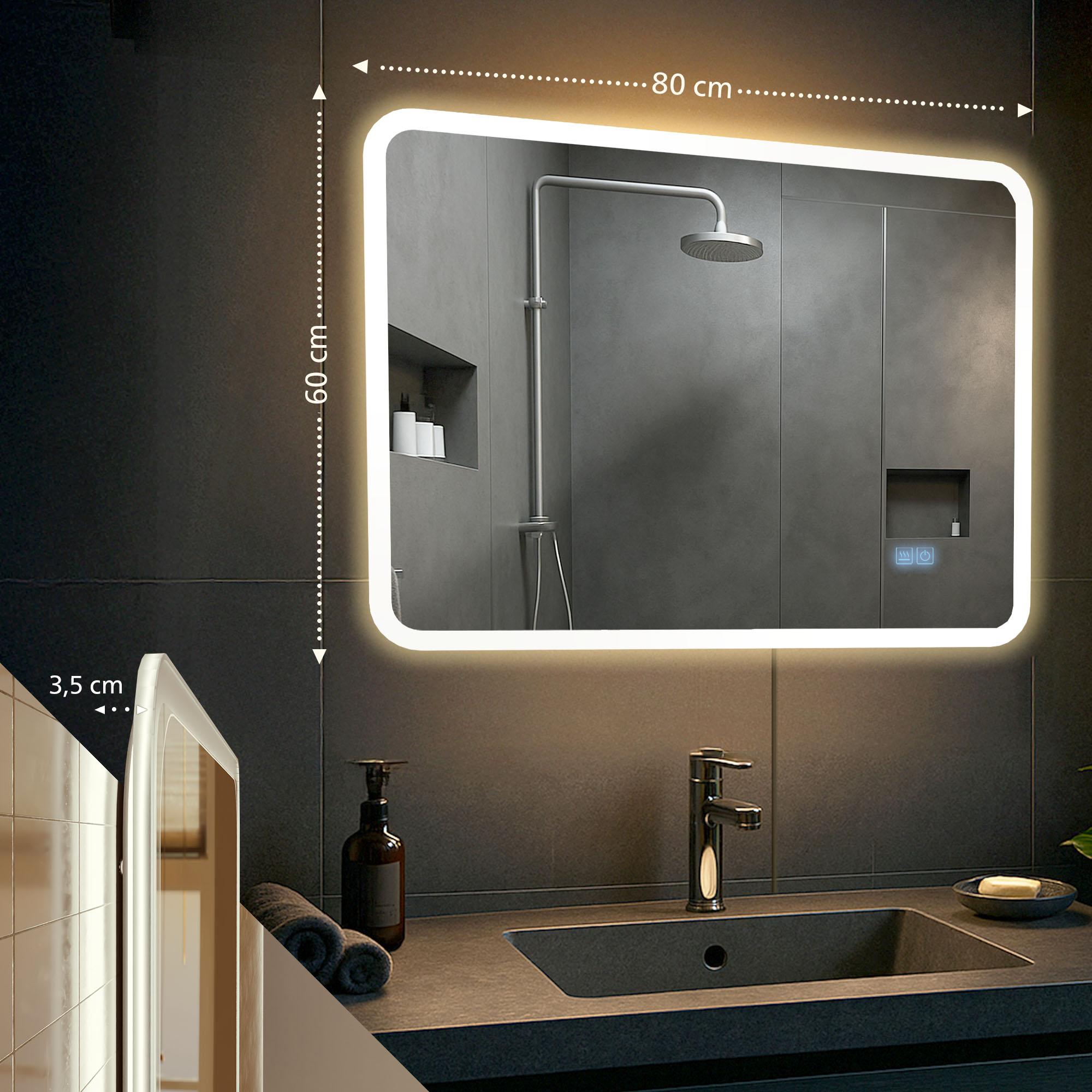 Badspiegel Jericho mit Bluetooth 60x80 cm