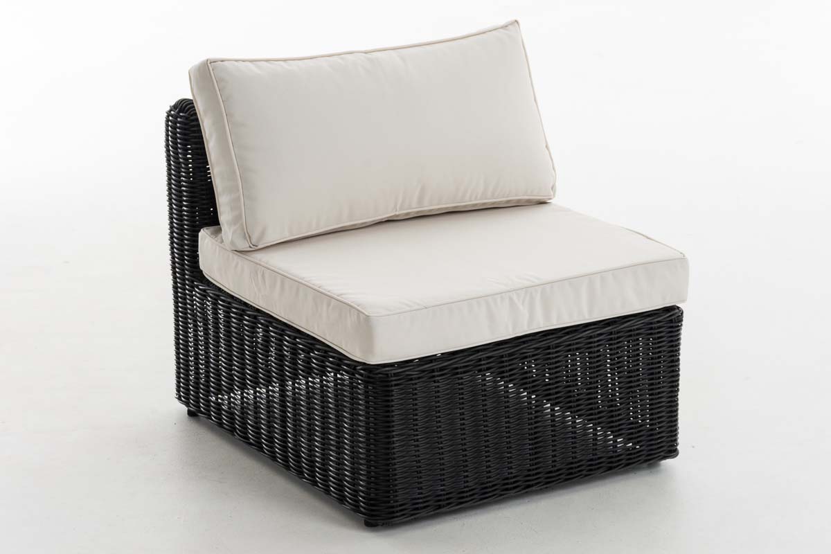 Mittel-Sofa Marbella 5mm schwarz cremeweiß